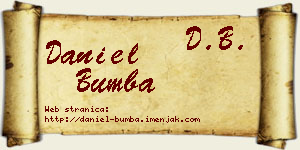 Daniel Bumba vizit kartica